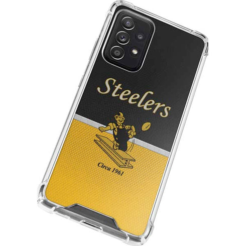 NFL Pittsburgh Steelers Vintage Galaxy A52 5G Clear Case
